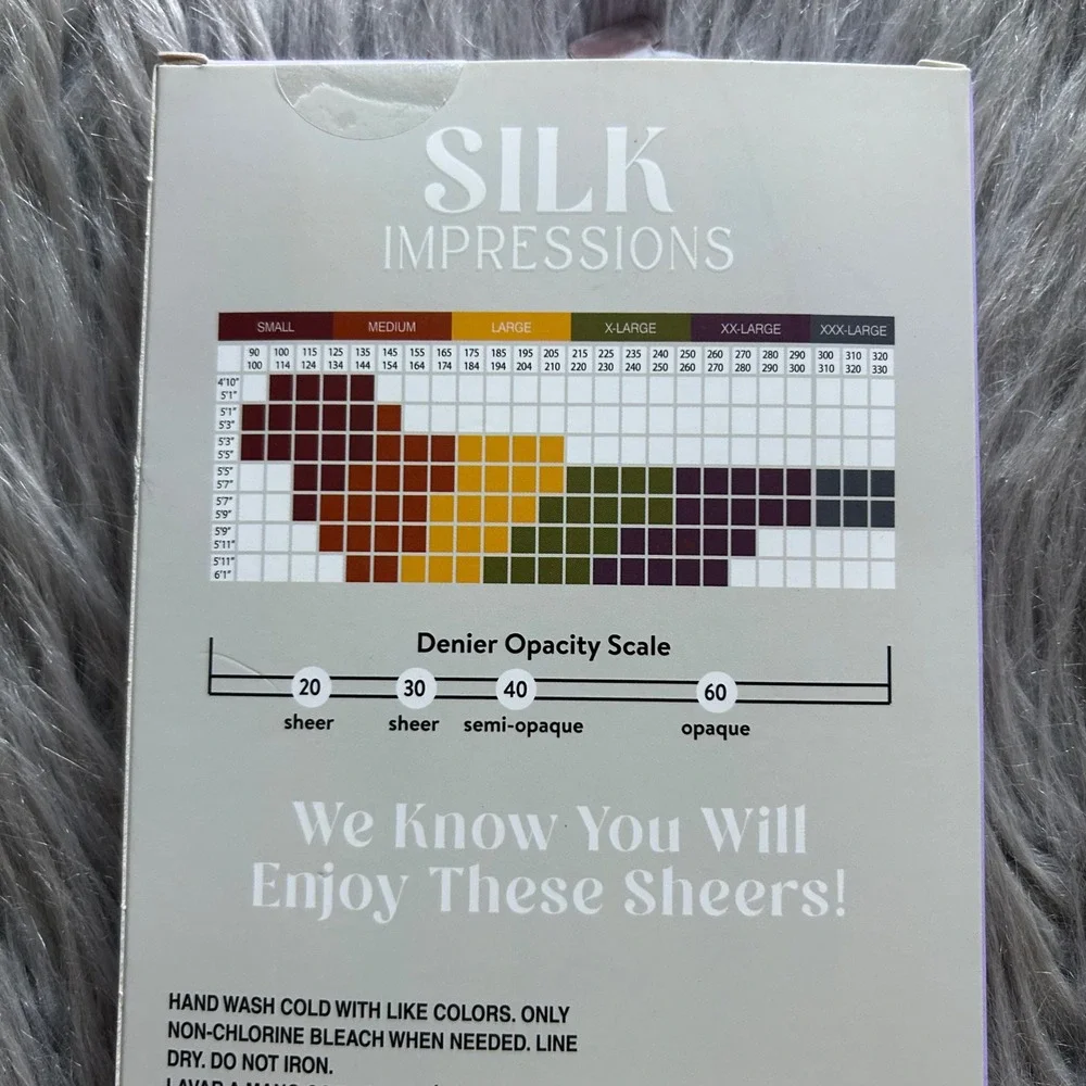 Silk Impressions Sheer Shimmer‎ Tights Women's Size Small Beige High Waisted